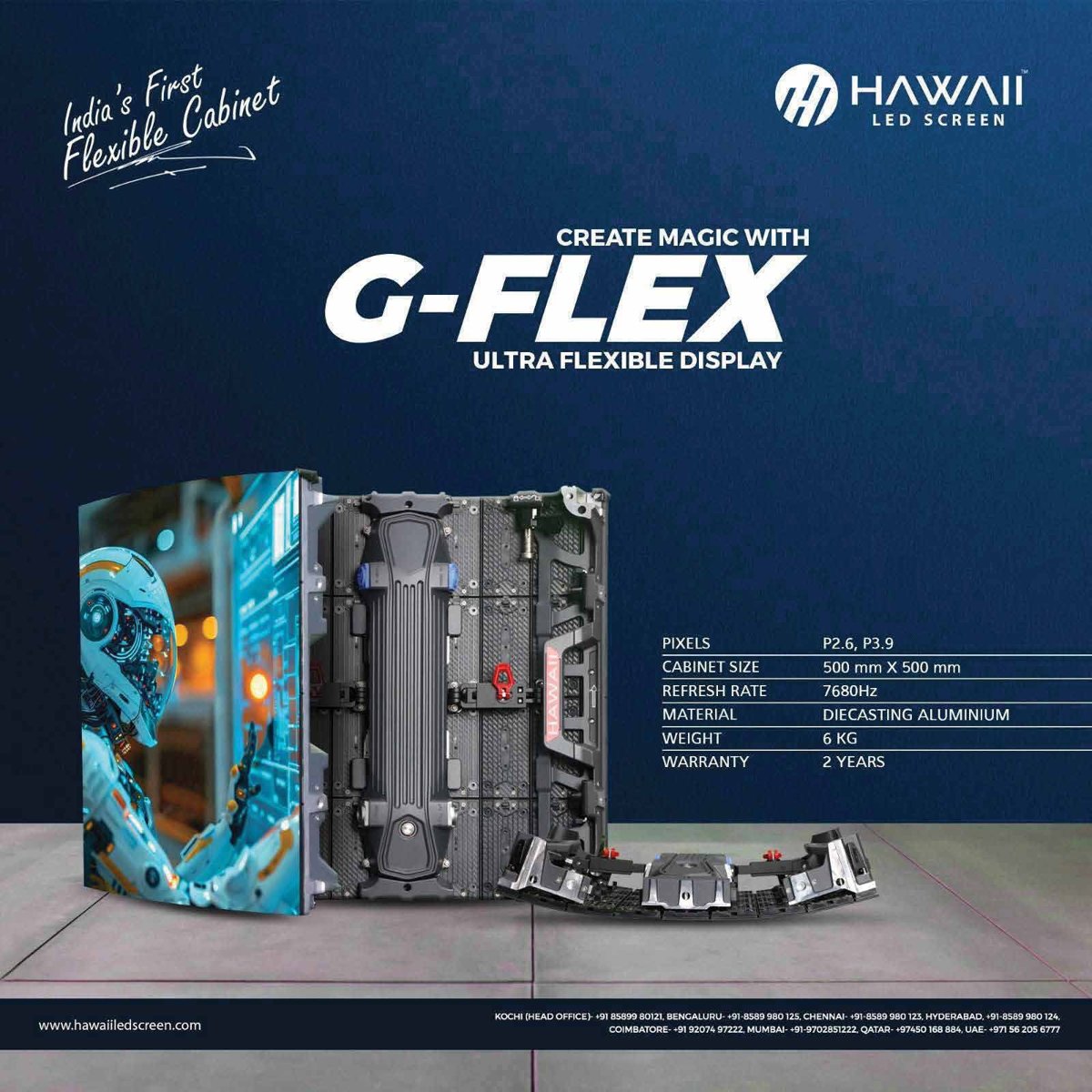 Hawaii Flexible LED Screen P2.6